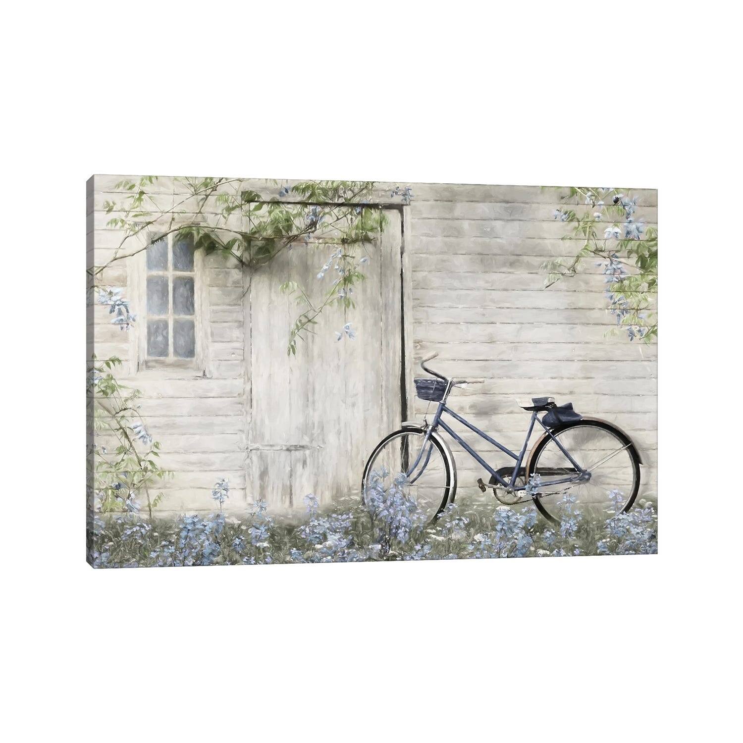 iCanvas "Blue Bike At Barn" by Lori Deiter Canvas Print - Bed Bath